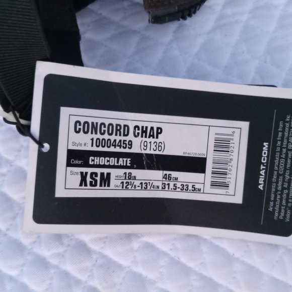 NWT Ariat concord half chaps size XSM style 10004459 chocolate - Picture 4 of 9